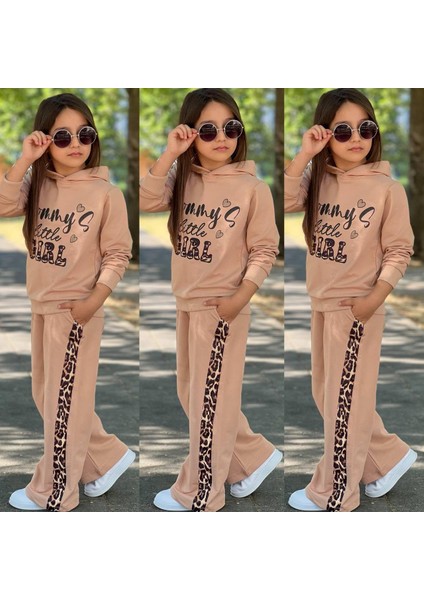 Leopar Desenli Kız Çocuk Ikili Takım - %100 Pamuklu fiyatları