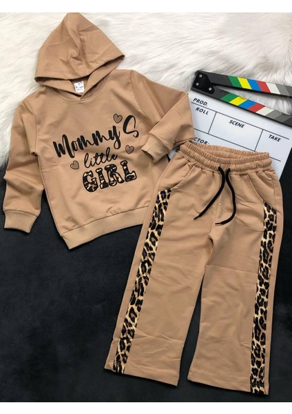 Leopar Desenli Kız Çocuk Ikili Takım - %100 Pamuklu modelleri