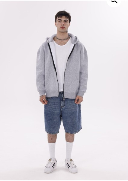 Basic Zipper Oversize Hoodies (Kapşonlu Fermuarlı Hırka)