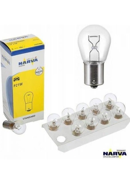 12V 93 P21W Stop Sinyal Ampulü Tek Duy 10 Adet