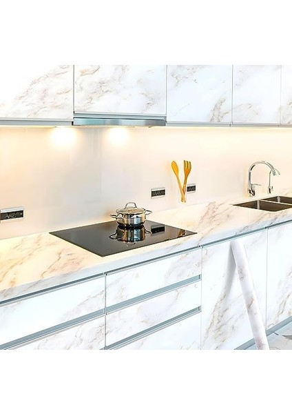 Mermer Desenli Kendinden Yapışkanlı Folyo 5 Metre, 60 Cm, Vinil, Kendindenyapışkanlı, Dekor Folyosu, Pencere Çıkartması, Pvc Çıkartma, Mobilya, Mutfak Dolabı, Granit (Beyaz Mermer Desenli) fiyatları