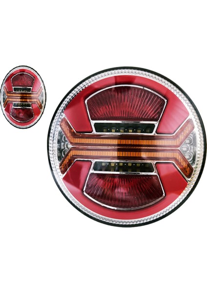 2 Adet Hamburger Neon Kare Stop Lambası 5 Fonksyonlu 24 Volt