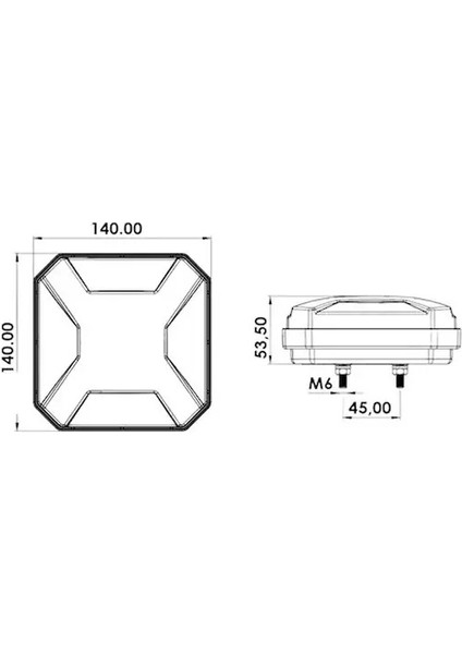 2 Adet Hamburger Neon Kare Stop Lambası 4 Fonksyonlu 12-24 Volt modelleri
