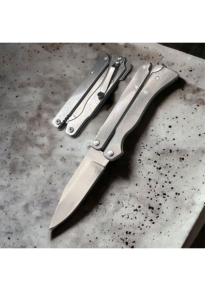 Katlanan Kelebek Çakı Metalik 15 cm