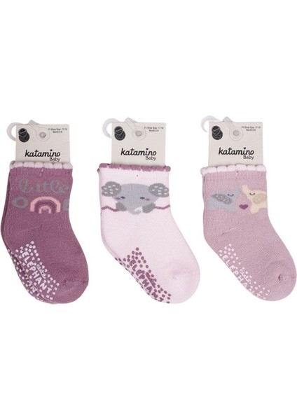 Katamino Mirselin Abs'li Havlu Kız Bebek Soket Çorap K45892 Asorti