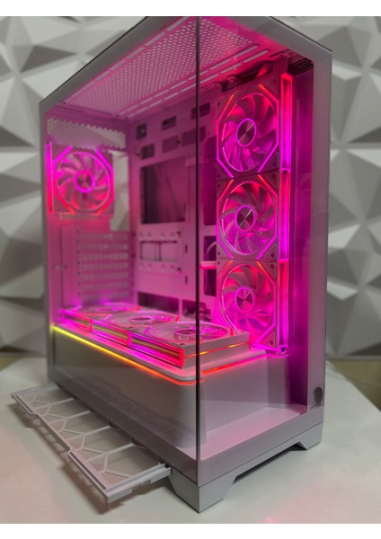 Artıst 7x Argb Kumandalı Fan USB 3.0 Atx Gaming Bilgisayar kasası beyaz fırsatları