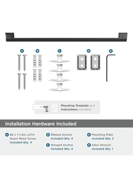 BH36024MB | Mat Siyah Havlu Çubuğu | 24 Inç (610 Mm) Havlu Askısı | Mulholland | Banyo Havlu Tutacağı | Banyo Donanımı | Banyo Aksesuarları modelleri