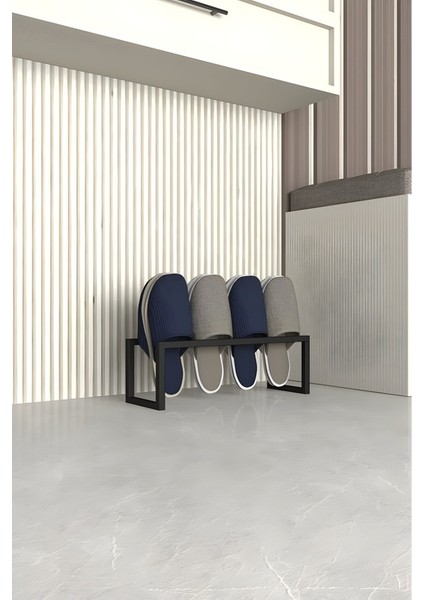 Metal Terlik Düzenleyici Modern Minimalist Antre & Hol Toparlayıcı 15X45X12 cm