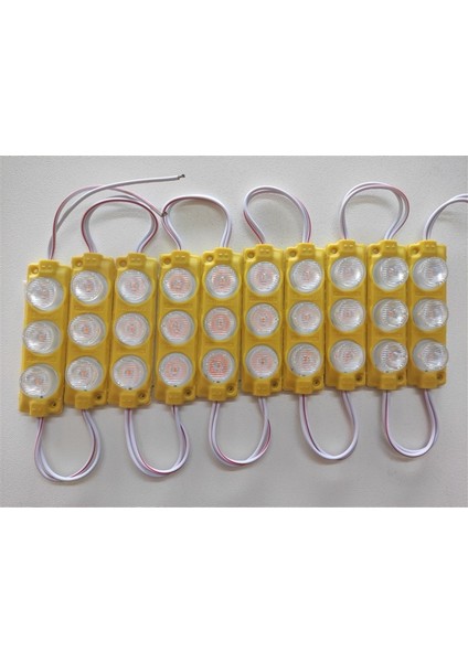 Replax Carub Camlı Parmak LED Lamba Amber 12 Volt Su Geçirmez 10'lu 3m