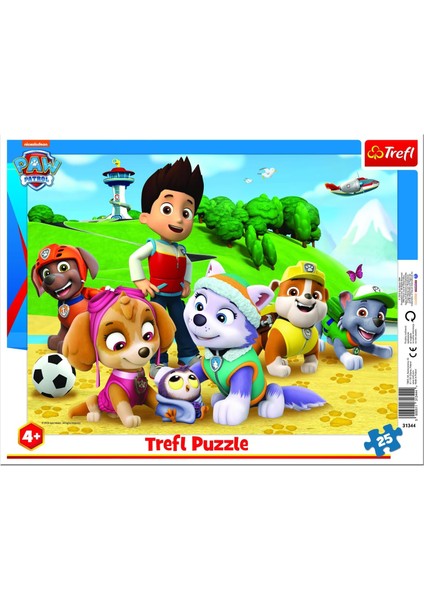 Yapboz, Tabanlı Çerçeve Yapboz, 25 Parça, 4 Yaşından Büyük Çocuklar Için Yarış Pistinde Paw Patrol