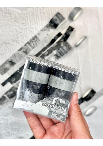 Vintage Deniz ve Gökyüzü Washi Tape Seti 10'lu/washi Tape/bullet Journal/scrapbook