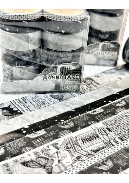 Vintage Deniz ve Gökyüzü Washi Tape Seti 10'lu/washi Tape/bullet Journal/scrapbook modelleri