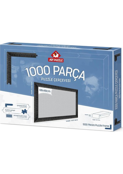 Puzzle Siyah 1000 Parça Demonte Puzzle Çerçevesi
