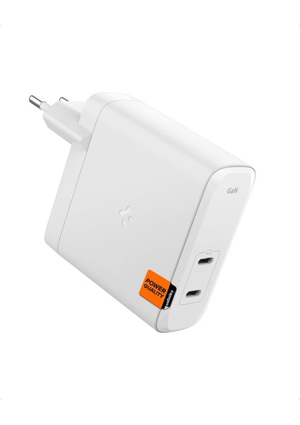 140W Usb-C 2 Port Mini Hızlı Şarj Aleti Pps 2.0 / Isı Düşürücü Gan Iıı Destekli Akım Korumalı Güç Adaptörü iPhone & Android & iPad & MacBook Type-C PE2109 White - ACH06033