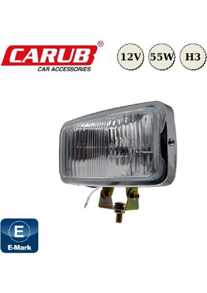 2 Adet Carub Sis Lambası Krom Beyaz 105MD Maxtel JF-105 Tip