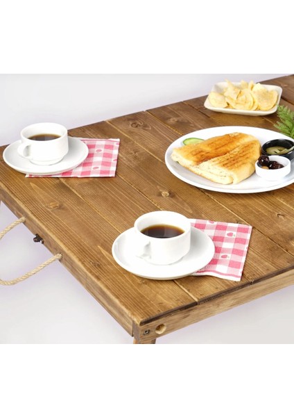 Kamp Masası, Katlanabilir Model, Piknik ve Bahçe Masası, 60X120CM Ceviz indirimleri