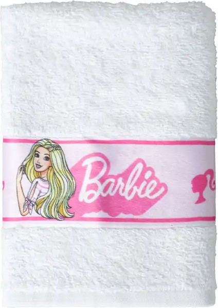 Lisanslı Barbie Yüz Havlusu 50X70 cm