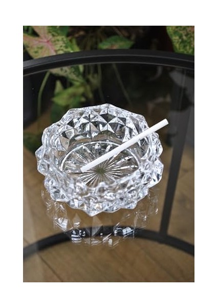 Dazzling Yuvarlak Cam Kristal Lüks Küllük - Kül Tablası - Yuvarlak Kül Tabağı 11 cm fiyatları