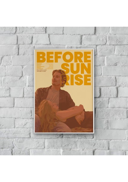 ''before Sunrise'' Film Afişi Poster Tablo (Çerçeveli)
