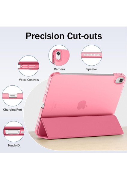 Ipad 11.nesil A16 A3354 /A3355 /A3356 Ile Uyumlu Uyku Modlu Yatay Standlı Sert Smart Tablet Kılıfı