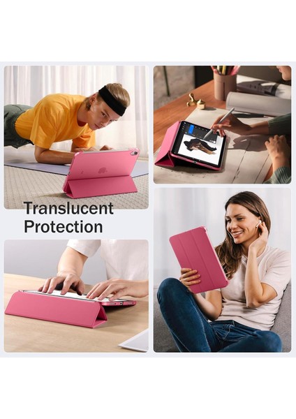 Ipad 11.nesil A16 A3354 /A3355 /A3356 Ile Uyumlu Uyku Modlu Yatay Standlı Sert Smart Tablet Kılıfı