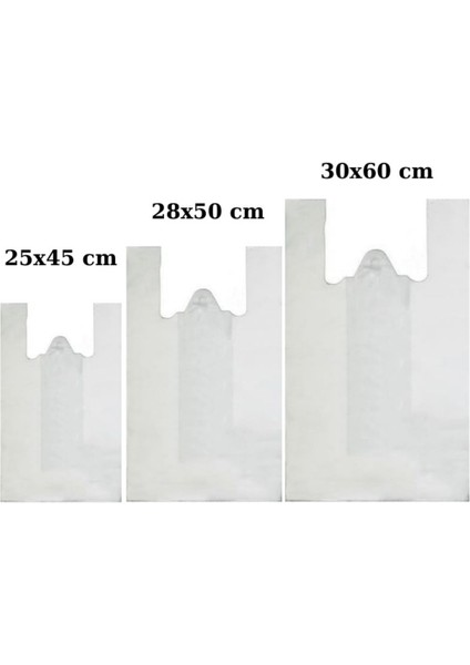 Kırık Beyaz Kalın Poşet 3 kg (Küçük, Orta, Büyük) Atlet Poşet Çöp Poşeti Market Manav Poşeti fiyatları