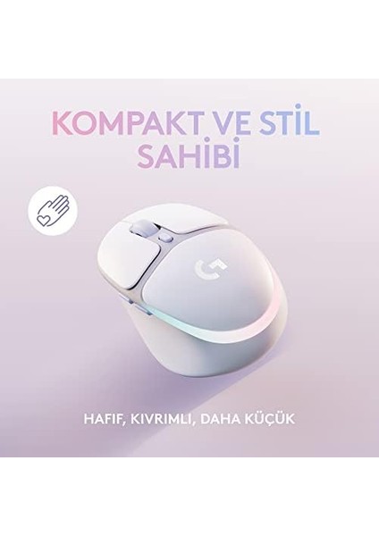 G705 Aurora Kablosuz Oyuncu Mouse, Özelleştirilebilir Lıghtsync Rgb Aydınlatma, Lightspeed Kablosuz, Bluetooth Bağlantısı, Hafif, Pc/mac/dizüstü Bilgisayar ile Uyumlu, Beyaz fiyatları