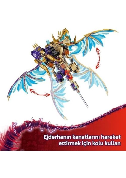 Odak Ark Ejderhası 71836-9 Yaş Üzeri Kız ve Erkek Çocukları Için 8 Ninja Minifigürü ve 1 Spinjitzu Topaç Aracı Içeren Yaratıcı Oyuncak Yapım Seti, Çocuklar Için Hediye Fikri (869 Parça) modelleri