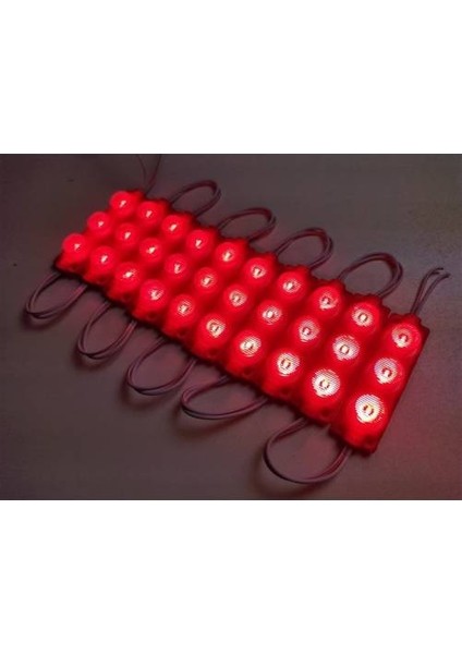 Camlı Parmak LED Lamba Kırmızı 12 Volt Su Geçirmez 10'lu
