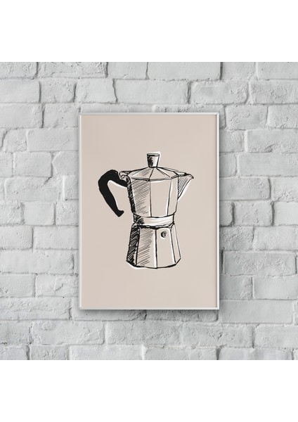 ''moka Pot'' Poster Tablo (Çerçeveli)