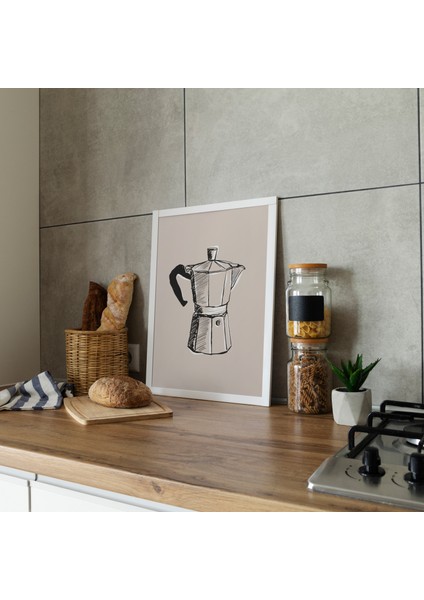 ''moka Pot'' Poster Tablo (Çerçeveli) modelleri