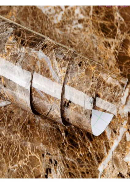 Kahverengi Mermer Desenli Kendinden Yapışkanlı Folyo 5 Metre, 60 Cm, Vinil, Kendindenyapışkanlı, Dekor Folyosu, Pvc Çıkartma, Mobilya, Mutfak Dolabı, Beyaz Eşya, Masa, Banyo, Granit