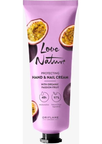 Love Nature Organik Çarkıfelek Meyveli Koruyucu El ve Tırnak Kremi