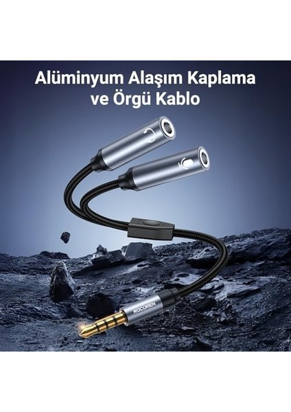 Hi-Fi Trrs Mikrofon ve Kulaklık Birleştirici 3.5mm Y Jack Kablo fiyatları