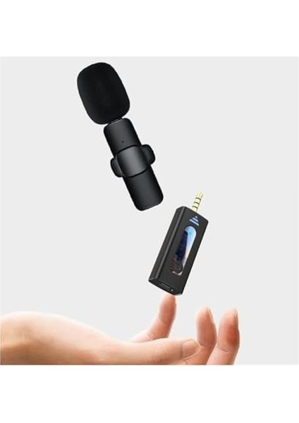 K35 Wireless Microphone Kablosuz Yaka Mikrofonu 360° Çok Yönlü Gürültü Azaltma Type-C Android Akıllı Telefon ile Uyumlu Youtube Için Tablet Facebook Canlı Akış Video Kaydı Vlog Röportaj Uyumlu modelleri