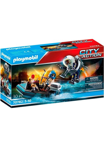 70782 Şehir Aksiyonu Polis Uçma Sırt Çantası ve Bot, Eğlenceli Yaratıcı Rol Yapma, Oyun Seti, 4 Yaşındaki ve Daha Büyük Çocuklar Için Uygundur