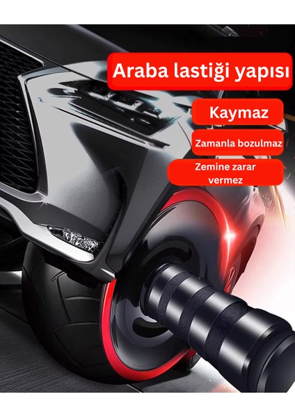 Profesyonel Rebound Ab Wheel Roller Karın Kası Egzersiz Fitness Tekerleği Mekik Aleti MAX150KG