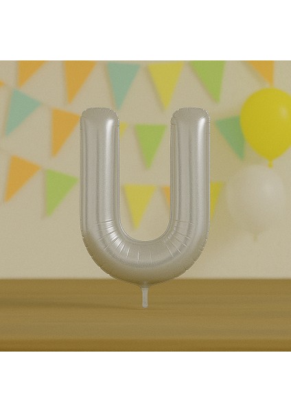 36 cm Gümüş Harf Folyo Balon 16 Inç