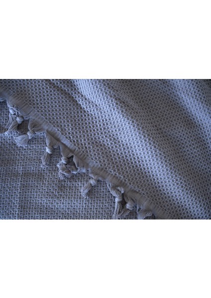 %100 Pamuk Pike Yaz/kış 4 Mevsim Kullanılabilir Yumuşacık Waffle Petek Pike Çift Kişilik Antrasit indirimleri