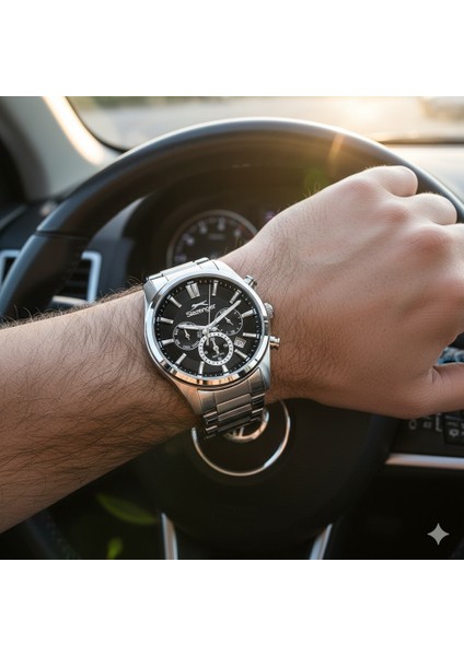 SL.09.2498.2.05 Erkek Kol Saati | Siyah Kadranlı, Çelik Kasa ve Dual Time Fonksiyonu fiyatları