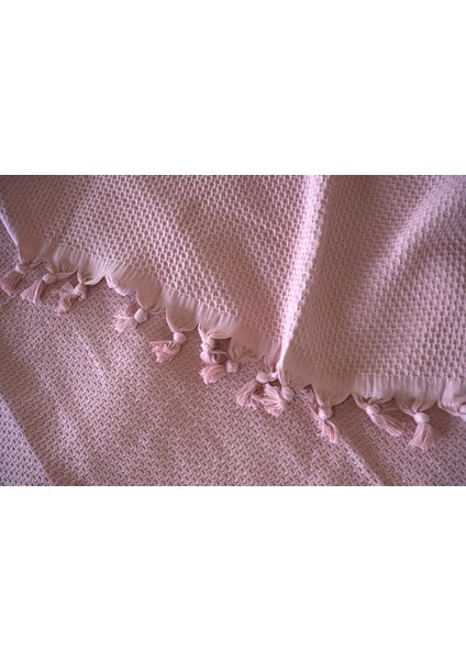 %100 Pamuk Pike Yaz/kış 4 Mevsim Kullanılabilir Yumuşacık Waffle Petek Pike Çift Kişilik Pembe indirimleri