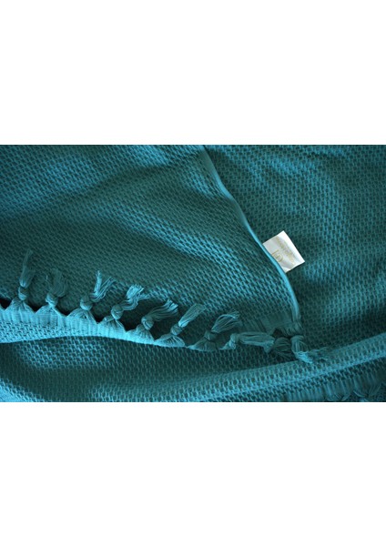 %100 Pamuk Pike Yaz/kış 4 Mevsim Kullanılabilir Yumuşacık Waffle Petek Pike Çift Kişilik Yeşil indirimleri