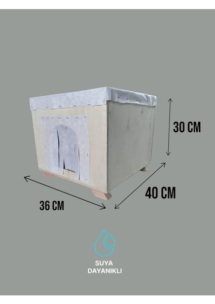 Dış Mekan Ahşap Kedi Evi, Su Geçirmez, Korunaklı, Rahat ve Dayanıklı Tasarım