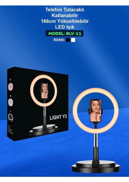 Rgb LED Halka Işık 168CM Teleskopik Tripodlu, 160 Led, Telefon Tutucu, Katlanabilir Ring Light indirimleri