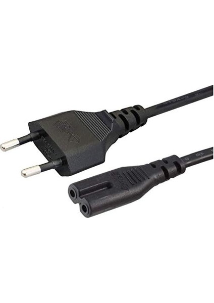 Ab 2- Yuvalı Yazıcı Güç Kablosu Kablosu, Polarize Olmayan (IEC-320-C7 - Cee 7/16) Avrupa Seyahati Için Tv, Yazıcı, Şarj Cihazları, Ps4 Oyun Konsolu ve Daha Fazlası ile Çalışır modelleri