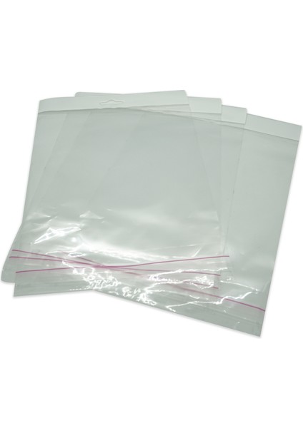 16*25 Sedefli Askılı (Askı Kısmı Beyaz) Bantlı OPP (Parlak-Şeffaf) Jelatin 100 Adet