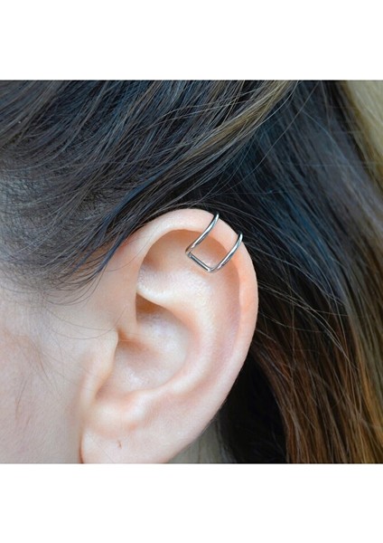 Deliksiz Çelik Piercing Kulak, Dudak ve Burun İçin 316 L Çelik Düz Geçirmeli Deliksiz Unisex