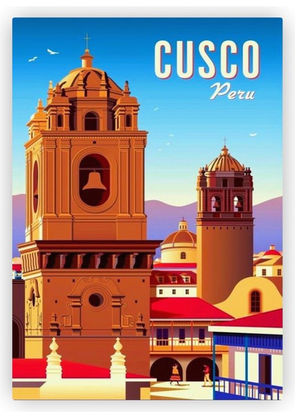 Cusco Peru Ahşap Poster 20X29 cm