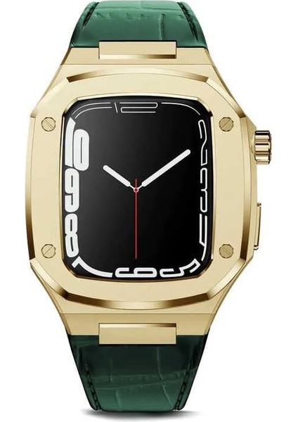 ​​​ Ile Uyumlu Watch 7 45MM Krd-67 Kordon Yeşil-Gold