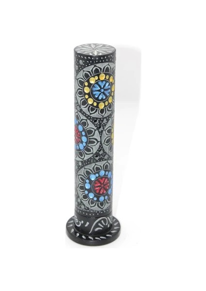 Obsidian Taşı Işlemeli Kule Tütsülük Model 6